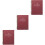 3Pcs Dark Red Planner Notepad Daily Use Stylish Agenda Notebook 6