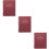 3Pcs Dark Red Planner Notepad Daily Use Stylish Agenda Notebook 10