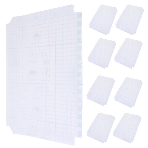 90Stk Transparenter Buchschutz Schutzfolie Weiß
