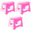3Pcs Portable Folding Step Stool Pink Plastic with Handle 1