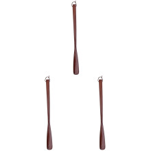 3Pcs Home Use Wooden Shoe Horns Long Reach Shoe Lifter for Men Women