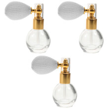 3Stk Transparent Parfümzerstäuber Gold Makeup Reiseflasche