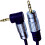 kenable PURE Right Angle 3.5mm Stereo Jack to Jack Cable Gold  2m 1