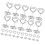 80Pièces Clips Métal Argent Supports Cartes Nom Table 2