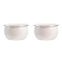2Pièces Insert Intérieur Blanc En Acier Inoxydable Pour Cuiseur Riz