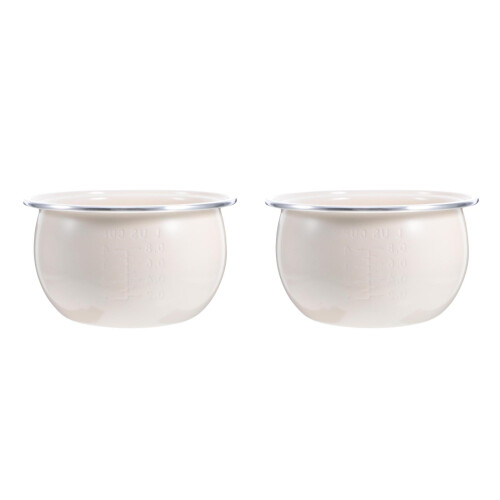 2Pièces Insert Intérieur Blanc En Acier Inoxydable Pour Cuiseur Riz