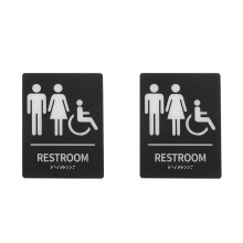 2Pièces Wc Braille Noir En Autocollante Décor