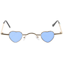2St Chic Blauwe Hartvormige Party Bril Decoratieve Zonnebril