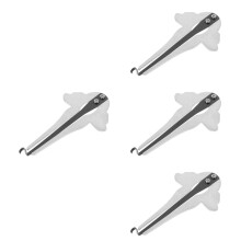 4Pièces Guimbardes Argent Métal Instrument Bouche Débutant Relaxation