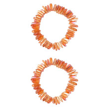 2Sets DIY Schmuck Material Orange Natürliches Stein Schmuckzubehör Set