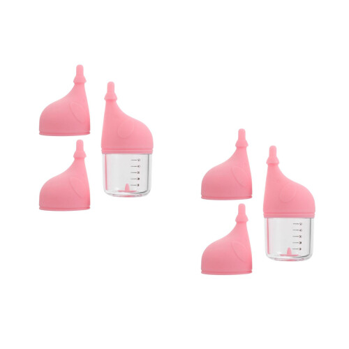 2Pièces Pour Nourrissage , Portable, Silicone Rose