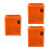 3Pièces Boîtes Aux Lettres Rétro À Fixer Murale Orange Durable 1