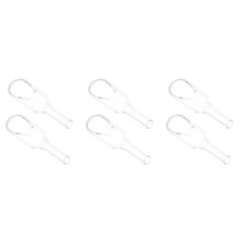 6Pcs Scoop-Shaped Transparent Glass Weighing Funnels for Labs