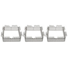 3Ensembles Clôtures Miniatures Plastique Gris Clair DIY
