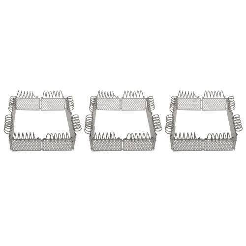 3Ensembles Clôtures Miniatures Plastique Gris Clair DIY