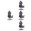 4Pièces Chaises Miniatures 1:12 Déco Maison Bureau Multi Coloré 9