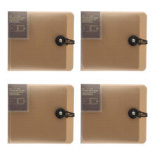 4Pièces Album Rangement Cd Dvd Coffee 12 Disques