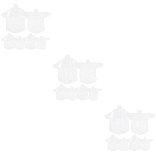 3Ensembles Ponchos Imperméables Jetables Légers Ajustée