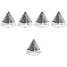 5Pièces Voile Court Noir Accessoire Cheveux Fête De