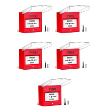 5PiĂšces Bouton Sortie Urgence Rouge Pour Maison