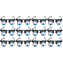 12Stk Schwarze Halloween-Brille Mit Beweglichen Augäpfeln Für Bühne