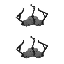 2PiĂšces Support Action Figurine Plastique Noir Usage Domestique