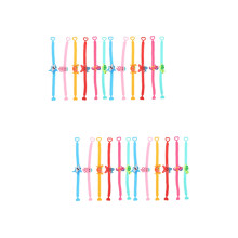 24Pièces Bracelets Colorés PVC Réglables Décorations De Fête