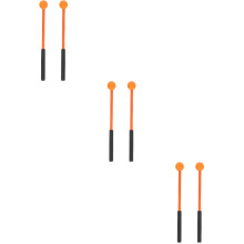 3Paires Maillets Orange Bois Xylophone Grosse Tambour Durable Confort