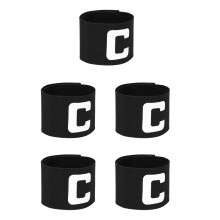 5Pièces Brassards Football Noir Confortables Pour Équipe