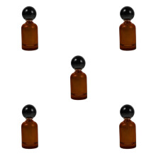 5Pièces Mini Bouteilles Verre Ambré 30Ml Vintage Et Pratiques