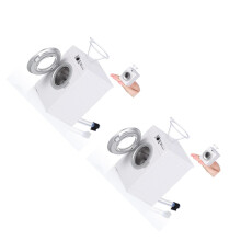 2Pièces Mini Machine À Laver Blanche Métal Décor Maison