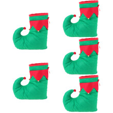 5Paires Chaussures Costume Clown Vertes Fête De Photo Accessoires