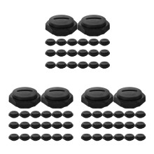 60Pièces Cache-Trous Noir Bouchons De Pour