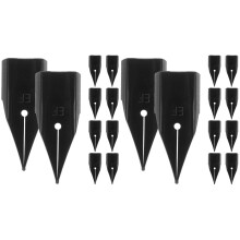 20Pièces Plumes De Remplacement En Acier Noir Pour Stylo