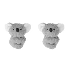 2Pièces Peluches Koala Grises En Coton PP Doux Pour Enfants Et Cadeaux
