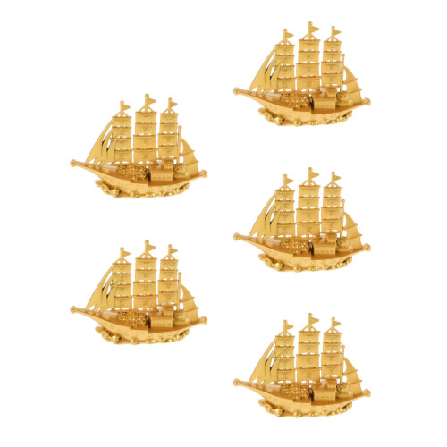 5Pièces Bateau Décoratif Alliage Simulé Pour Intérieur