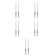 5Paires Baguettes Bois Bleu Ergonomique Solide