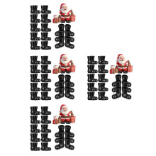 200Pièces Bottines Miniatures Noires En Pe Décor Noël Maison