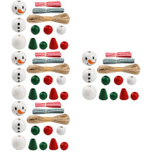 4Ensembles Perles Bois Variées Pour Décorations Artisanales De Noël