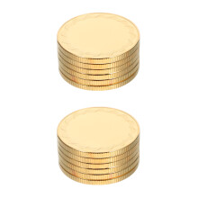 12Pièces Coins Blank Gravables En Métal Avec Bord Élégant