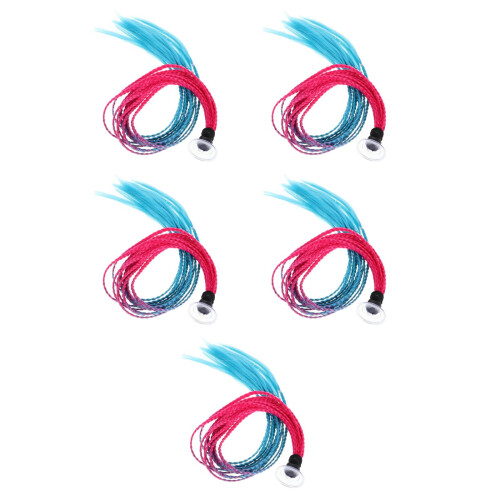 5Pièces Déco Queue De Cheval Casque Tressée Ventouse
