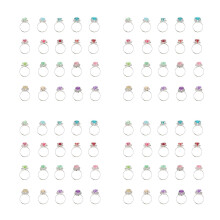 80Pièces Bijoux Enfant Anneaux Colorés Pour Jeu Et Cadeau