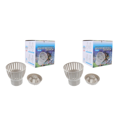 2Pièces Filtre Permeable Étang Poisson ABS Nettoyage Pratique