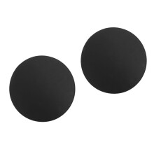 2Pièces Tapis De Sourdine Pour Batterie Noir En Caoutchouc Et Tissu