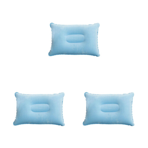 3Pièces Oreiller Épais Bleu, Gonflable Extérieur
