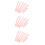 3Pièces Règle Croissance Mural Rose Plasticité Portable 1