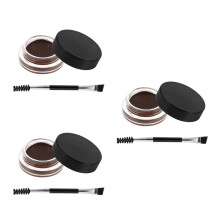 3Pièces Gel Sourcils Marron Waterproof Crème Modelante Durable
