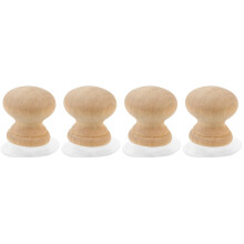 4Pièces Accessoire Beige En Bois Pour Règle À Couture Ventouse