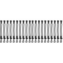 20Pièces -Câbles Silicone Noir Durables Pour Bureau Et Maison