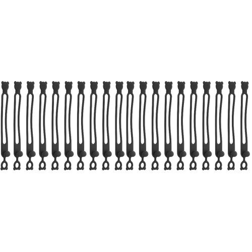 20Pièces -Câbles Silicone Noir Durables Pour Bureau Et Maison